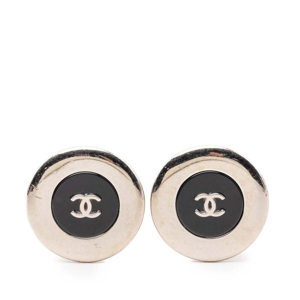 Chanel Cc Logo Round Clip-On Earrings #256794C65B